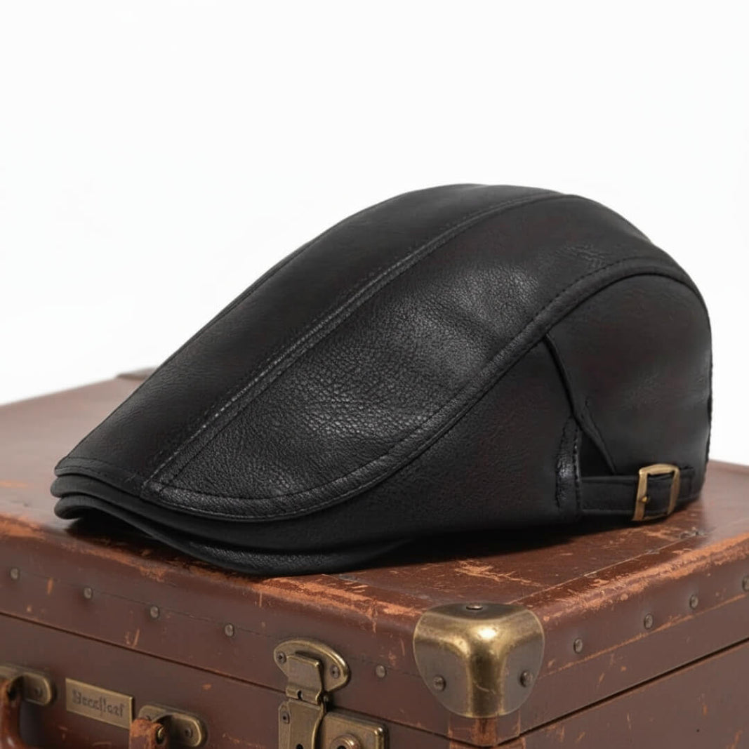 Leather Flat Cap - CANNES